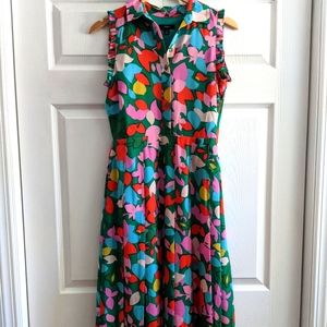 J.Crew sleeveless midi pleated shirt dress, 2